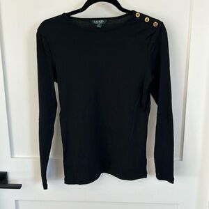 Vintage Lauren Ralph Lauren black long sleeved t-shirt